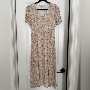 & Other Stories Floral V-Neck Dress